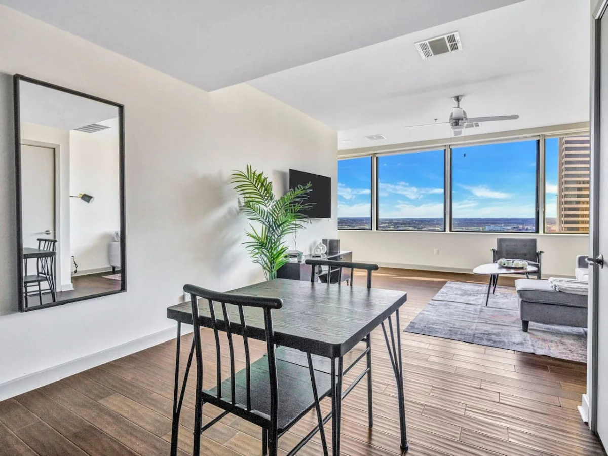 The dining room encourages you to gather with friends, enjoy a drink, and create lasting memories.