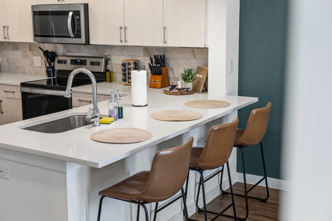 The dining area invites you to savor every moment, whether enjoying a quiet meal or hosting a festive gathering.