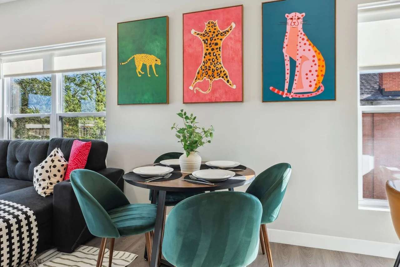 The dining area encourages you to gather with friends, enjoy a drink, and create lasting memories.