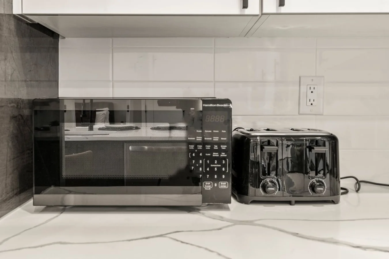 Fully equipped kitchen with all the tools you need for a perfect culinary experience. Enjoy the convenience of having everything at your fingertips!