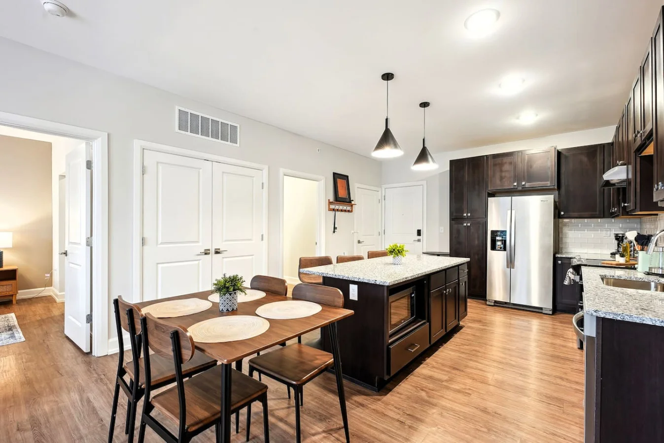 As you step into the kitchen, the clean lines and functional design make you eager to start cooking your favorite dishes.