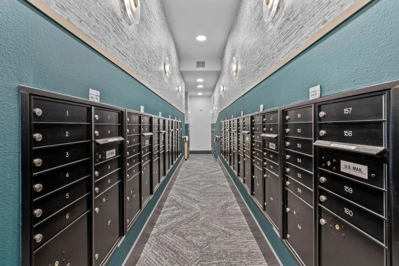 Roomy mail area designed for comfort and efficiency.