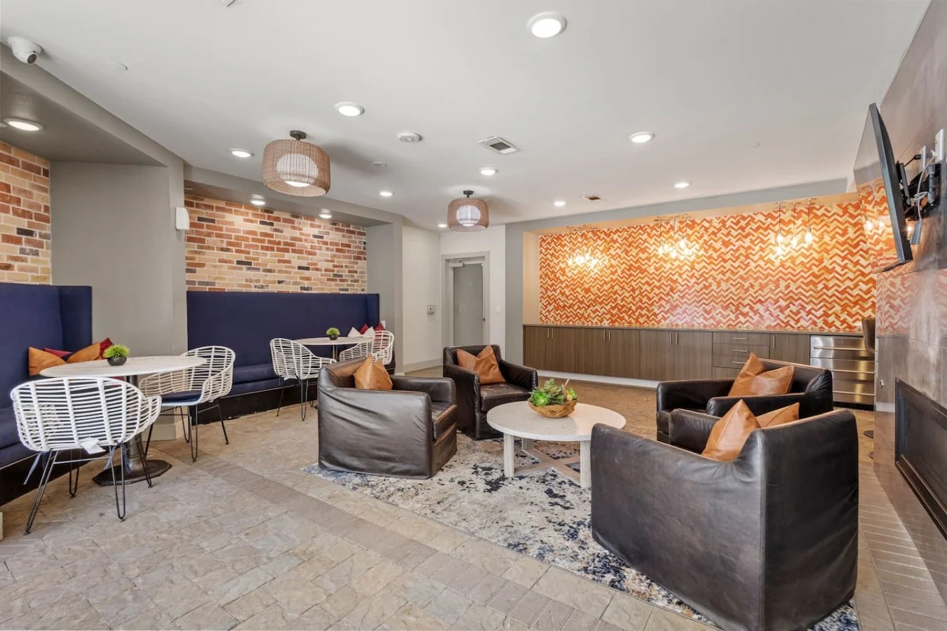 "Unwind, work, or gather in our stylish resident lounge."