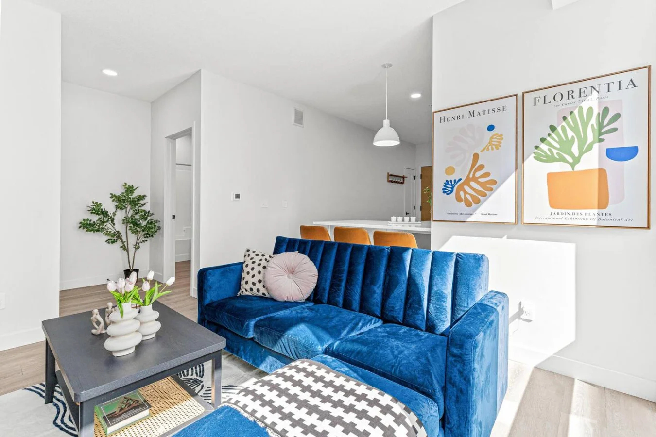 Bask in natural light in our bright, open living space designed for comfort and style.
