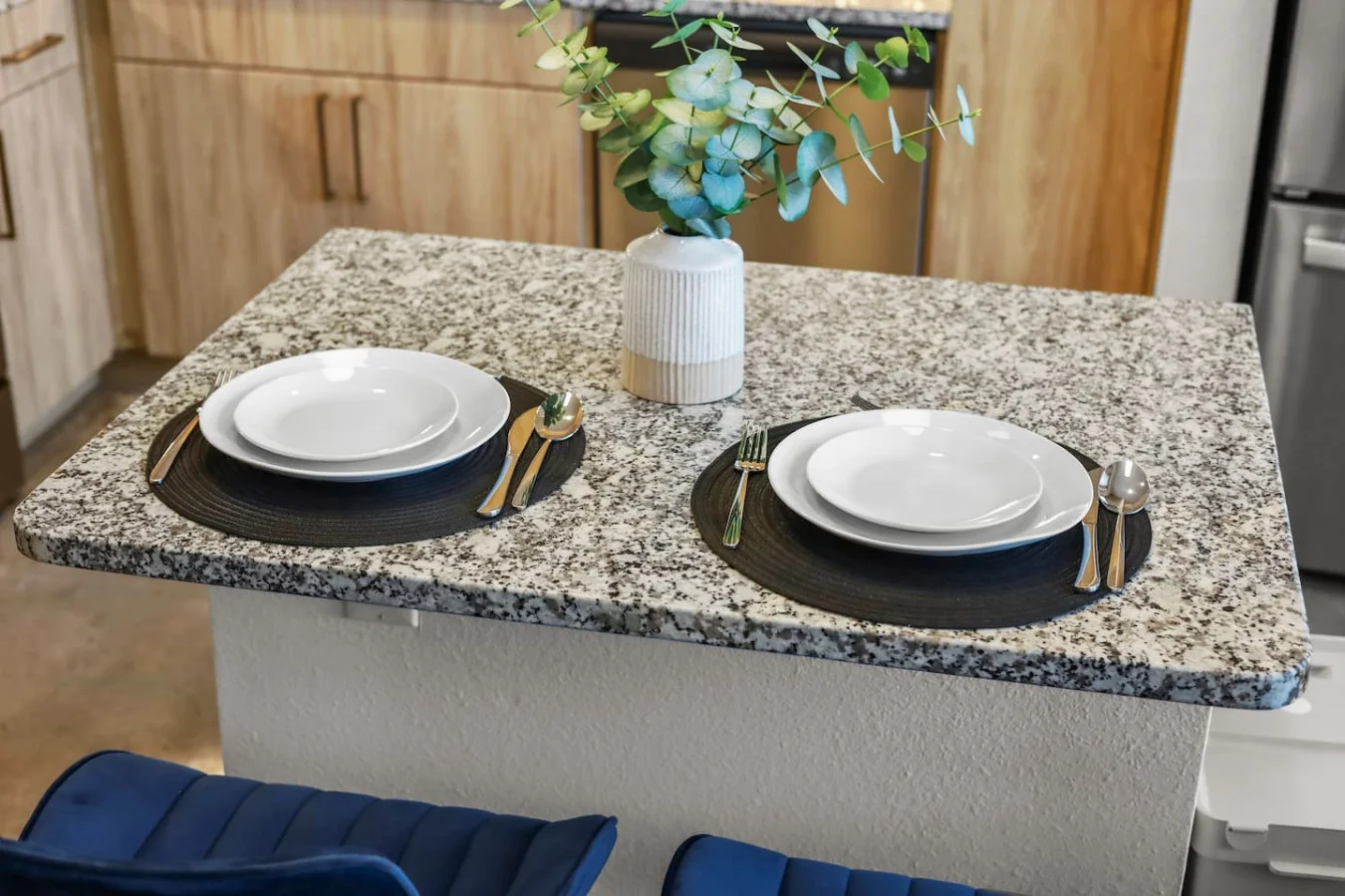 As you step into the kitchen, the clean lines and functional design make you eager to start cooking your favorite dishes.