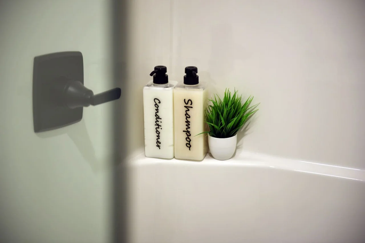 You feel a sense of calm as you enter the bathroom, where the thoughtful design and high-quality materials create a serene environment.