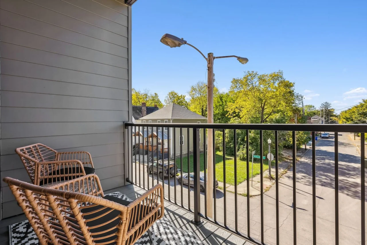 Step out onto the private balcony and enjoy a peaceful retreat with comfortable seating, perfect for sipping your morning coffee or unwinding after a long day—your own little outdoor oasis.