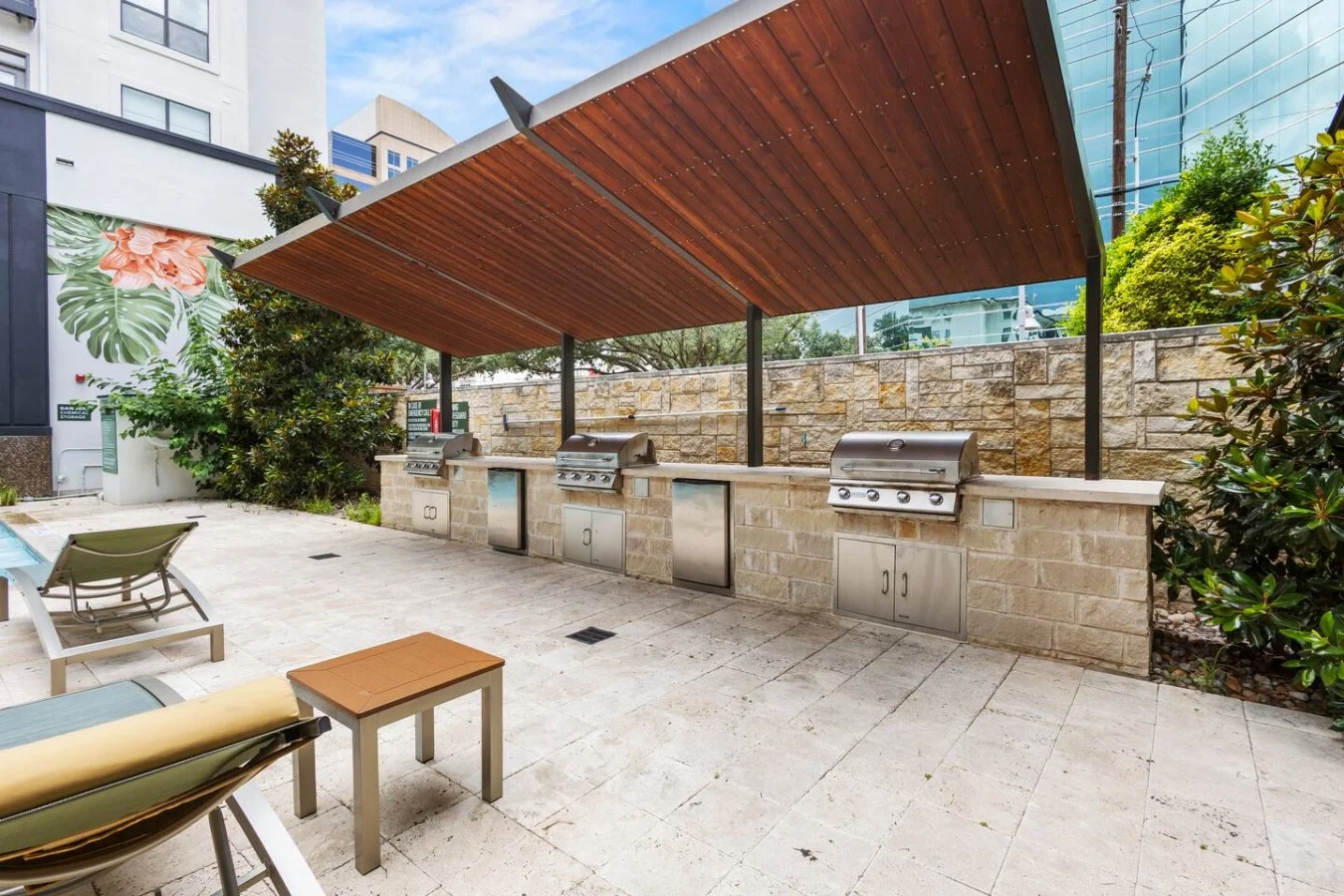 Grill Next to the Pool