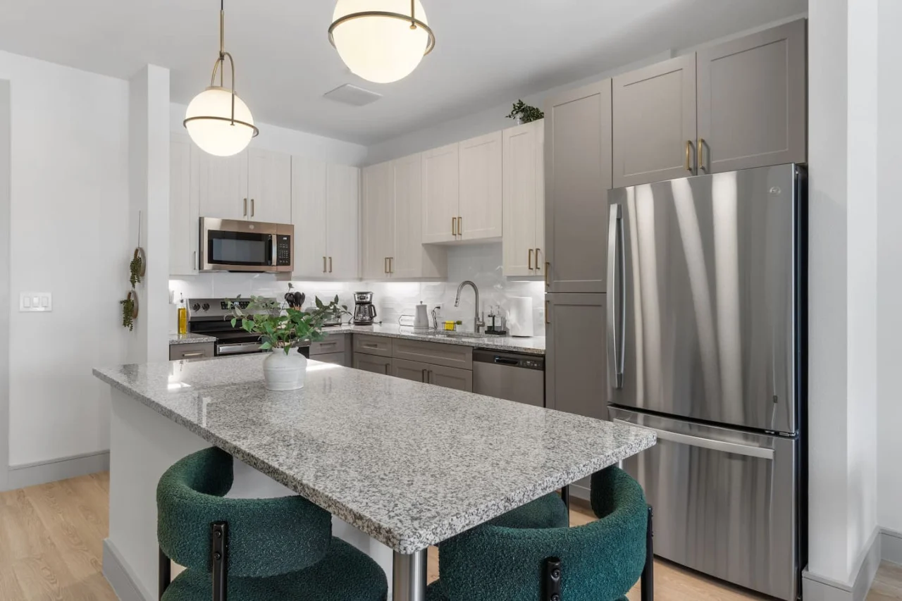 The dining area encourages you to gather with friends, enjoy a drink, and create lasting memories.