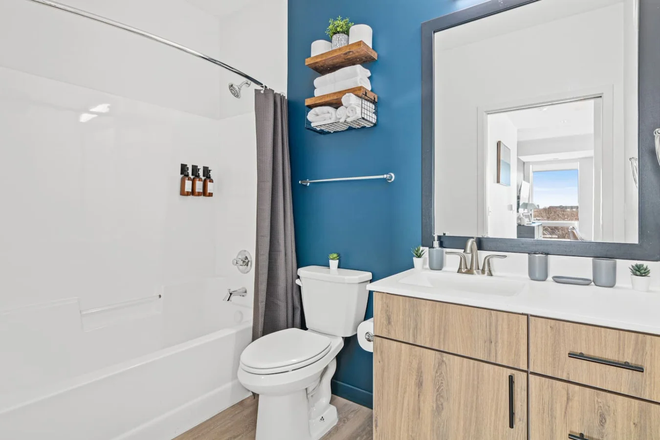 The bathroom is a private sanctuary, with a layout and features that make it the perfect place to rejuvenate.