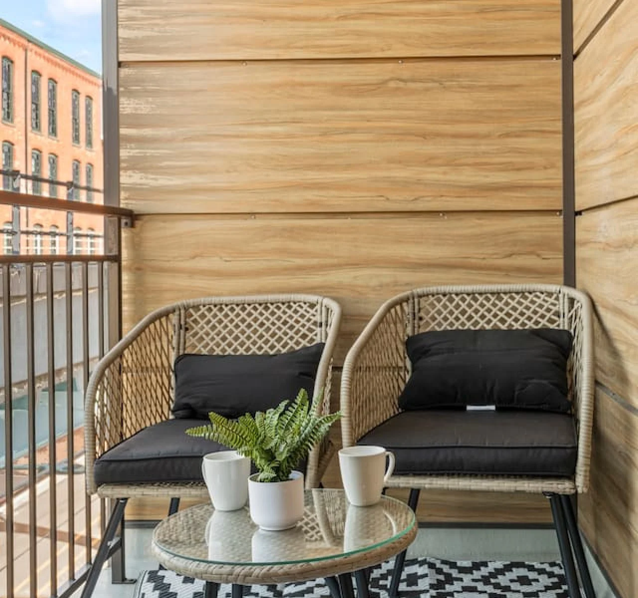 Relax in our charming balcony, perfect for enjoying fresh air and peaceful outdoor moments