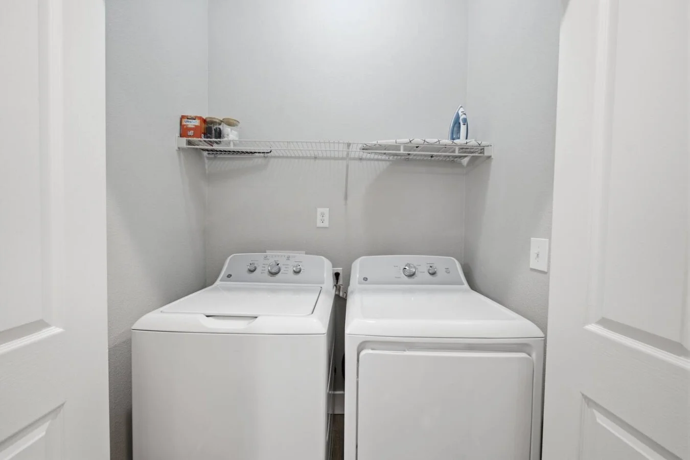 Washer, Dryer, Iron & Ironing Board