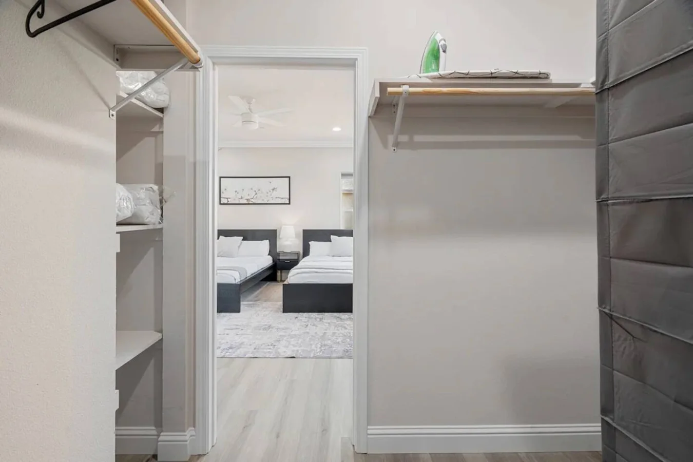 Spacious closets with ample storage space for all your travel essentials – unpack, unwind, and feel right at home.
