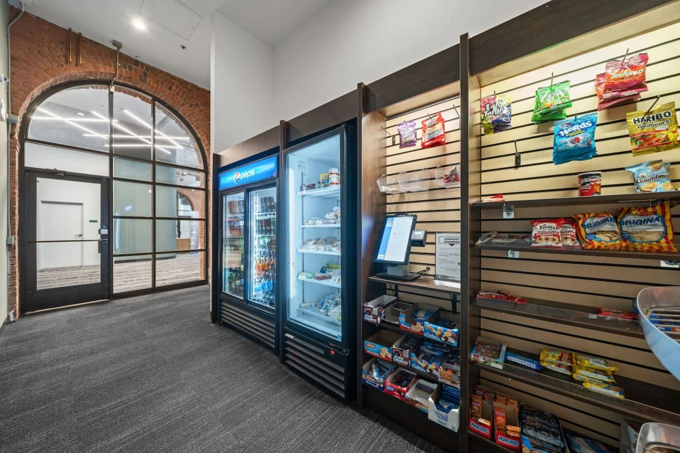 Forgot something? The building's grab and go micro market has got you covered