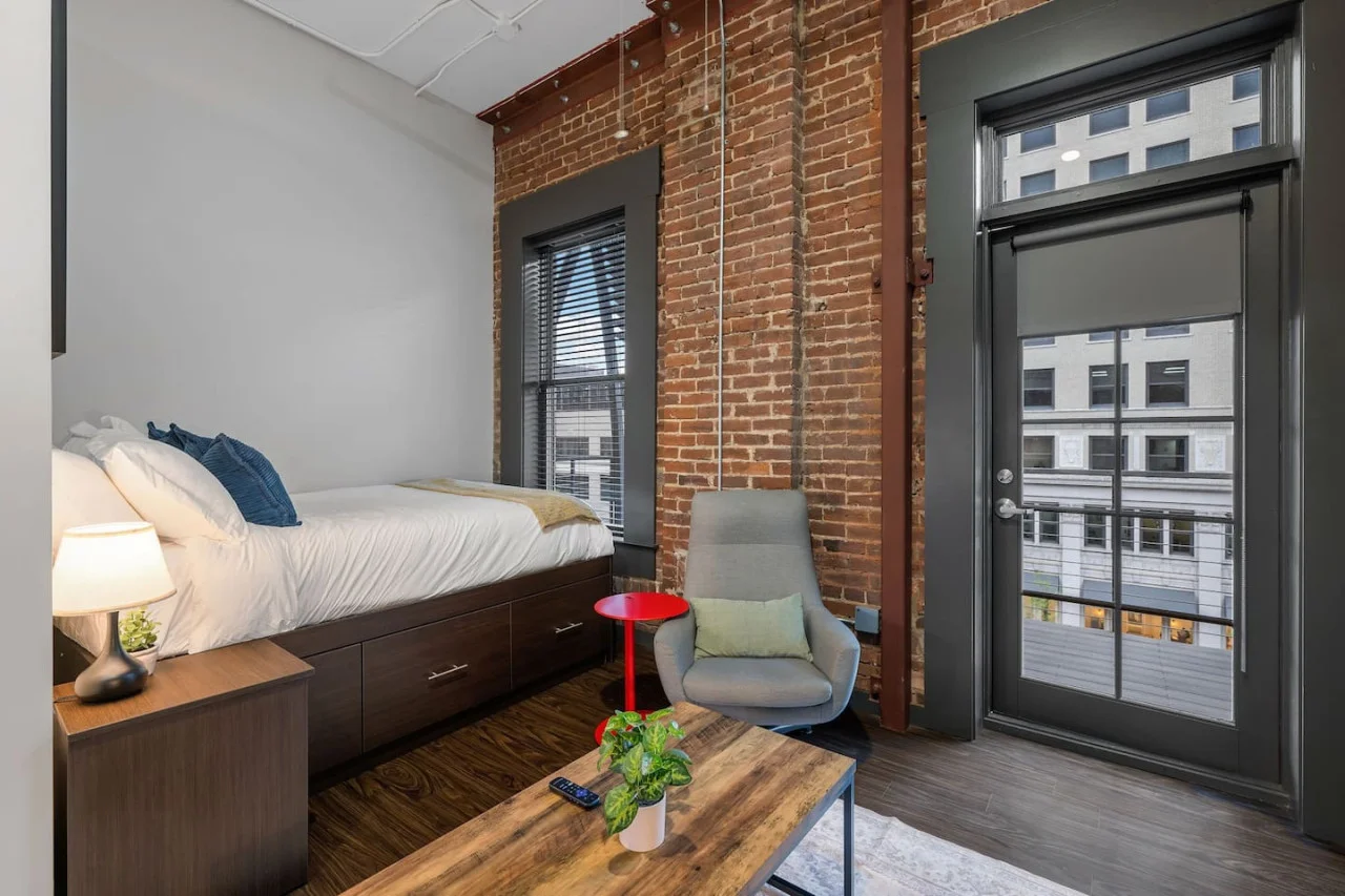 As you enter the bedroom, the sophisticated decor and plush bedding create a space where you can truly unwind.