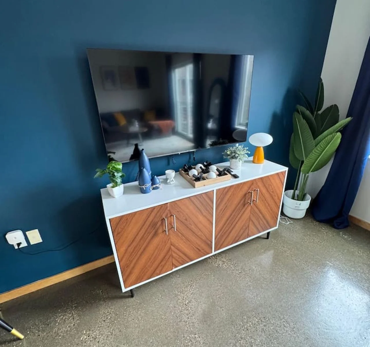 Relax in the living room and watch your favorite shows, lounging is a great way to unwind after a long day.