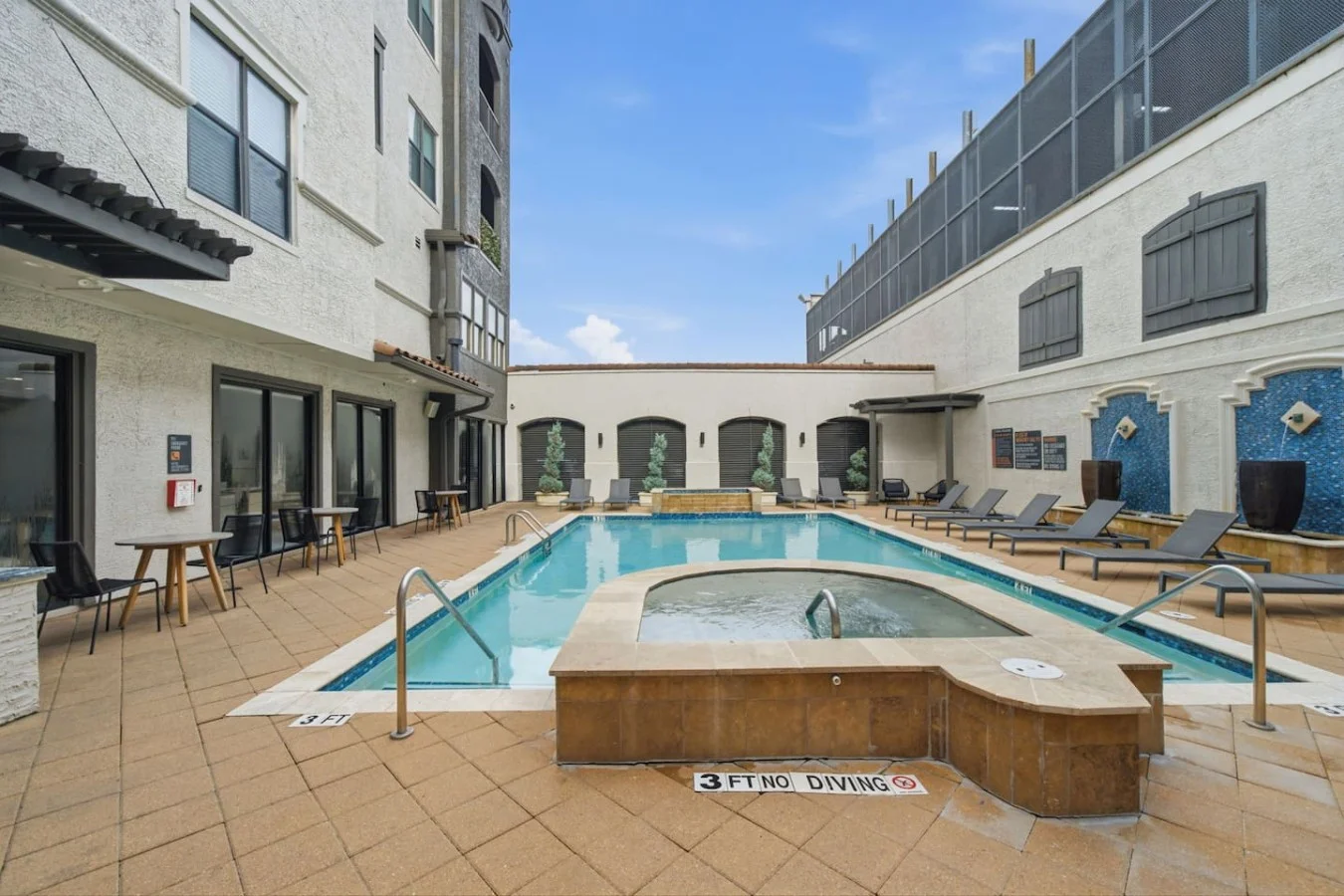 Outdoor Pool And Hot Tub