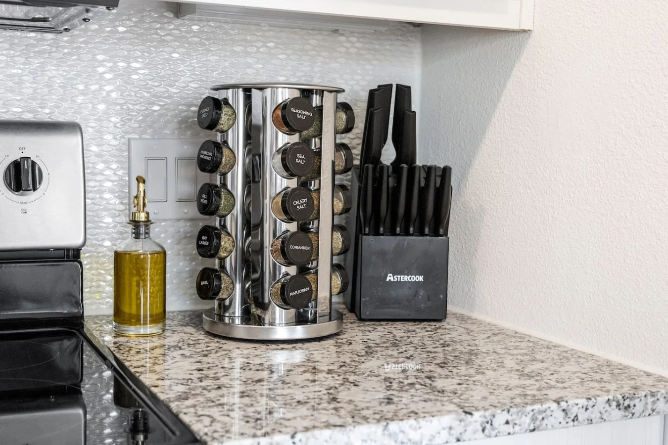 Enjoy the open space concept so you can still engage with everyone while cooking.