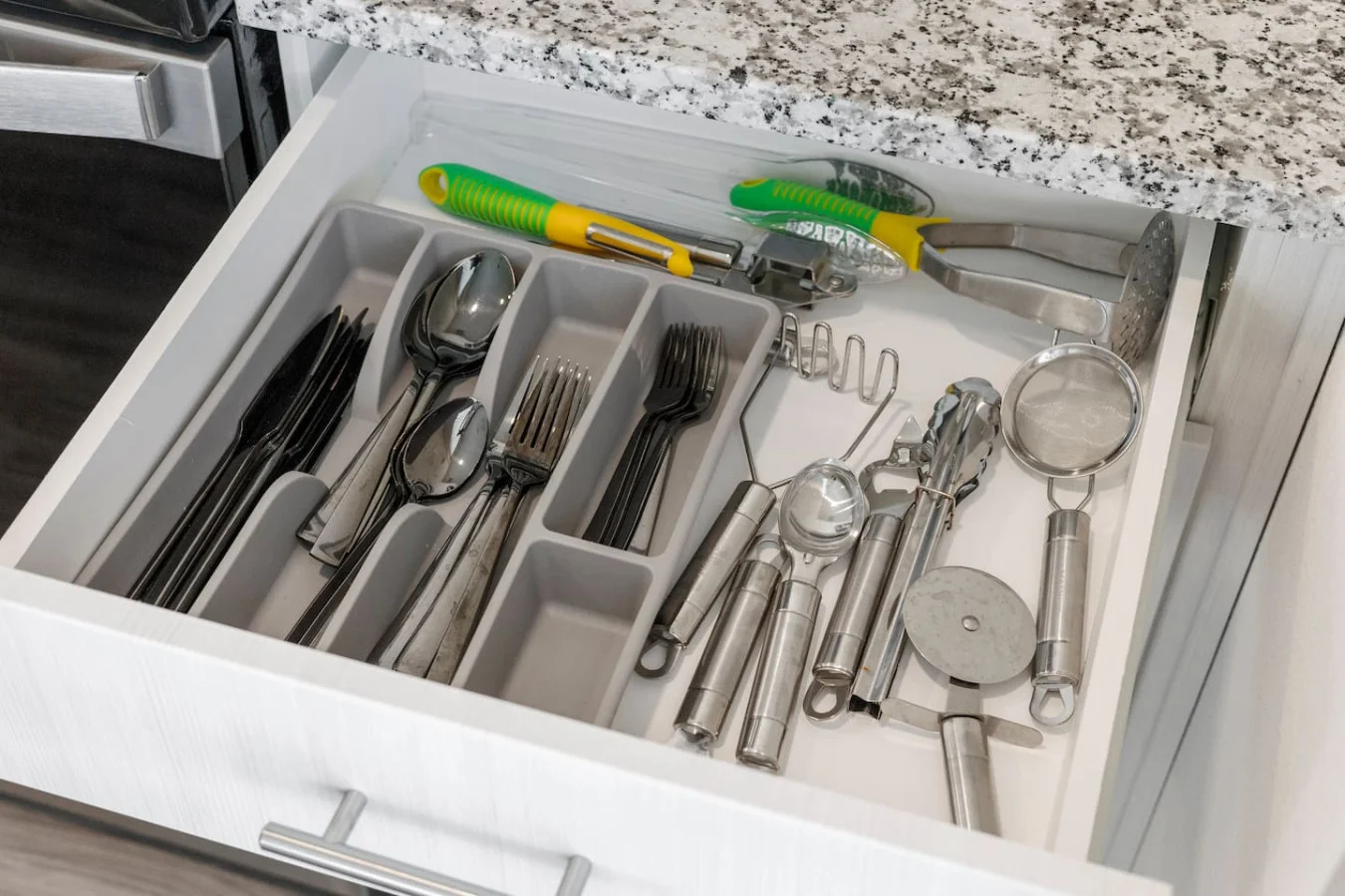 As you step into the kitchen, the clean lines and functional design make you eager to start cooking your favorite dishes.
