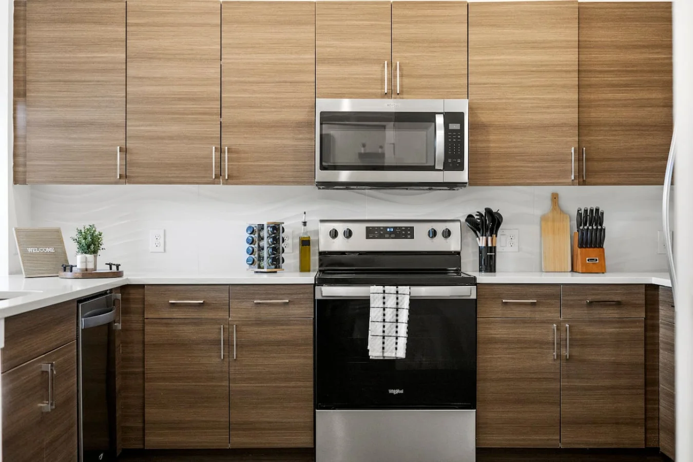 As you approach kitchen the elegant layout and well-stocked shelves make it the ideal spot to relax.
