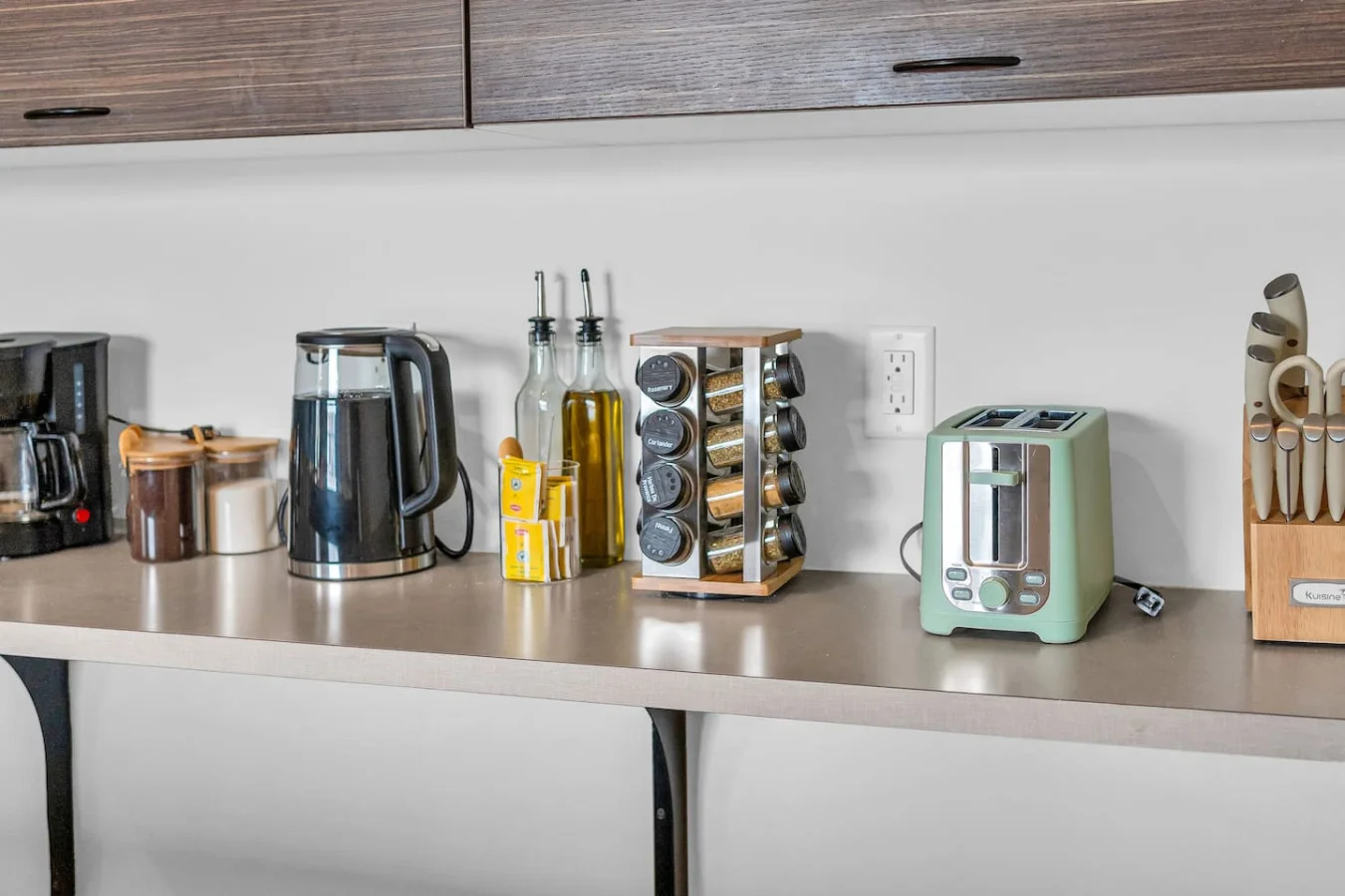 As you step into the kitchen, the clean lines and functional design make you eager to start cooking your favorite dishes.