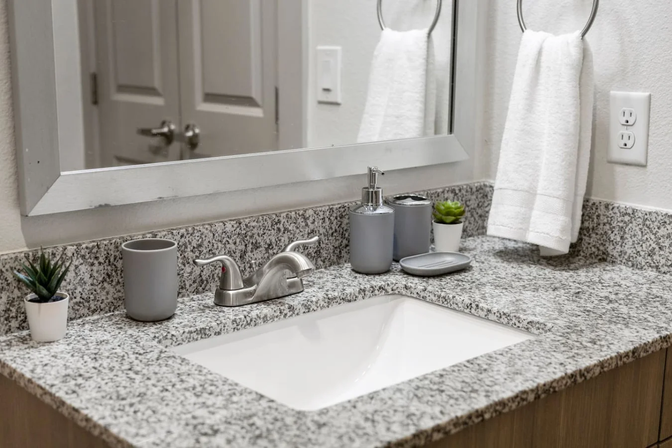 The bathroom is a private sanctuary, with a layout and features that make it the perfect place to rejuvenate.
