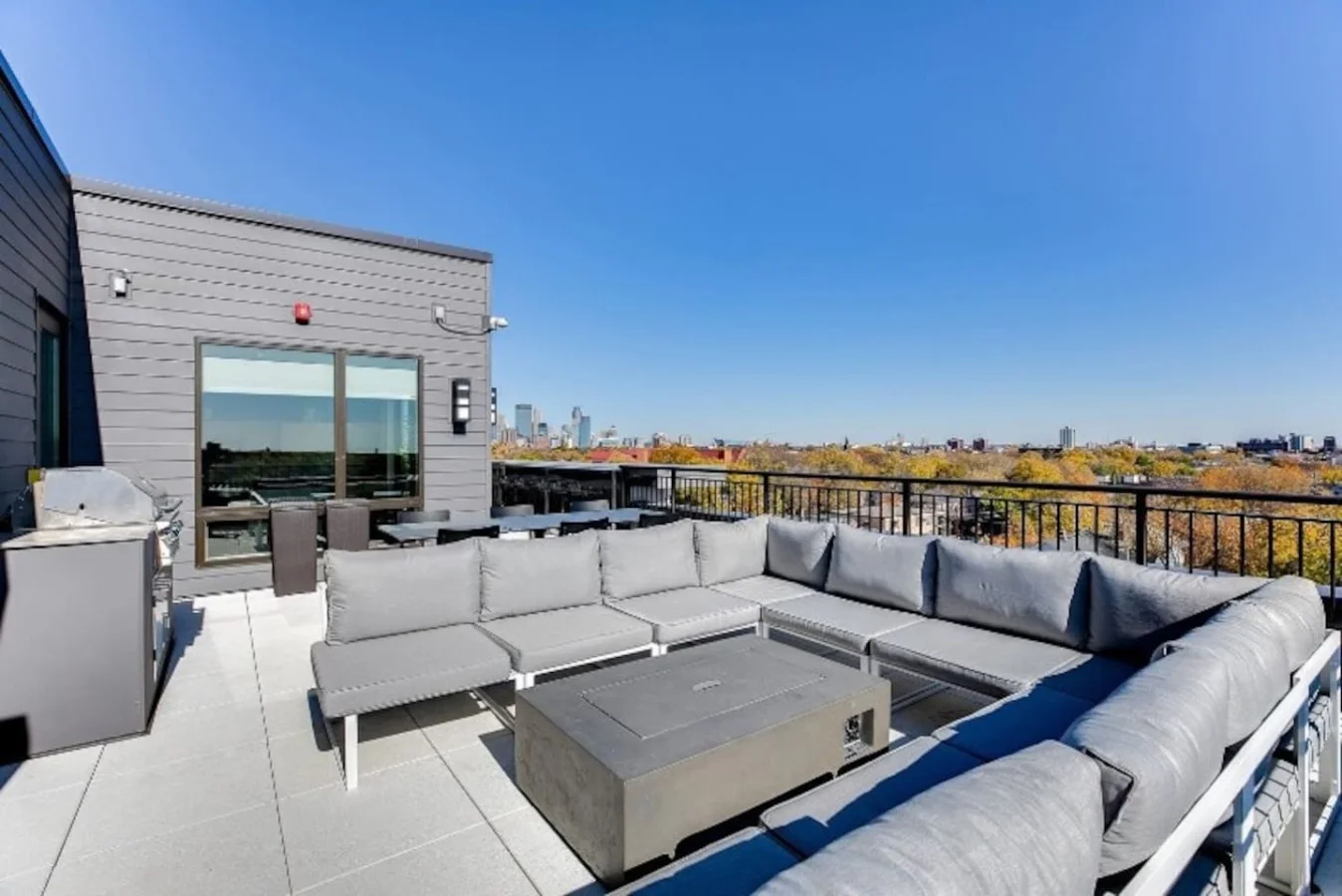The outdoor areas’ plush seating beckons you to sink in and relax, surrounded by light and airy decor.