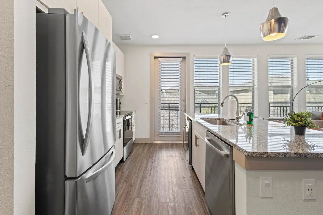 As you step into the kitchen, the clean lines and functional design make you eager to start cooking your favorite dishes.