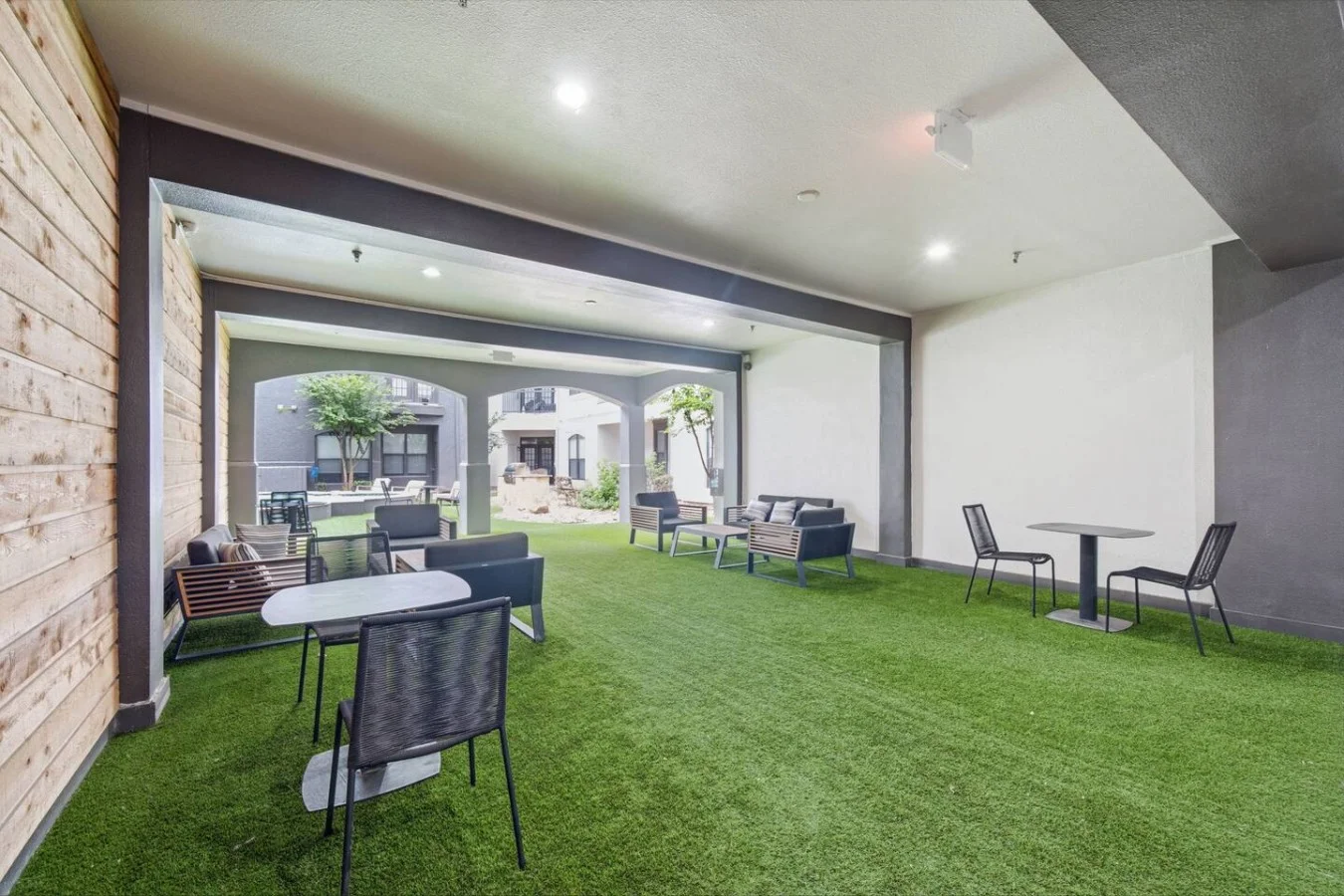 Courtyard With Tables and Chairs