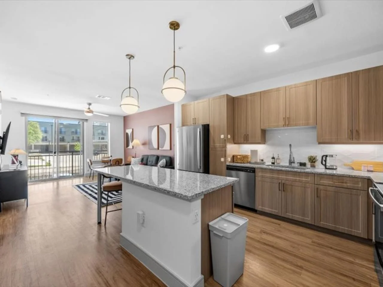 An open-concept area featuring a modern furnishings, and a stylish entertainment setup—ideal for gatherings and relaxation.