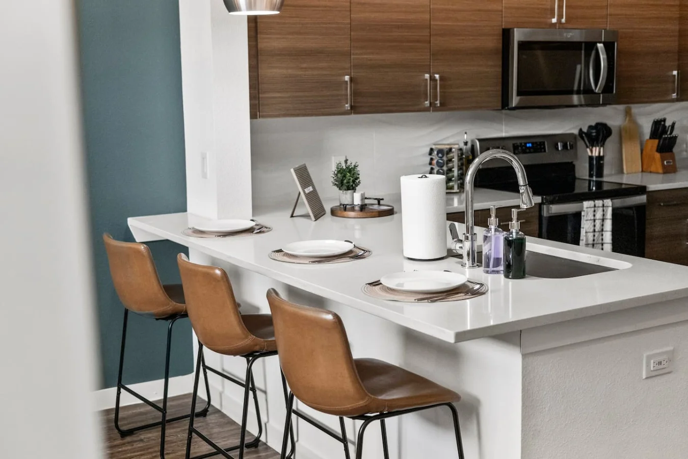 The dining area invites you to savor every moment, whether enjoying a quiet meal or hosting a festive gathering.