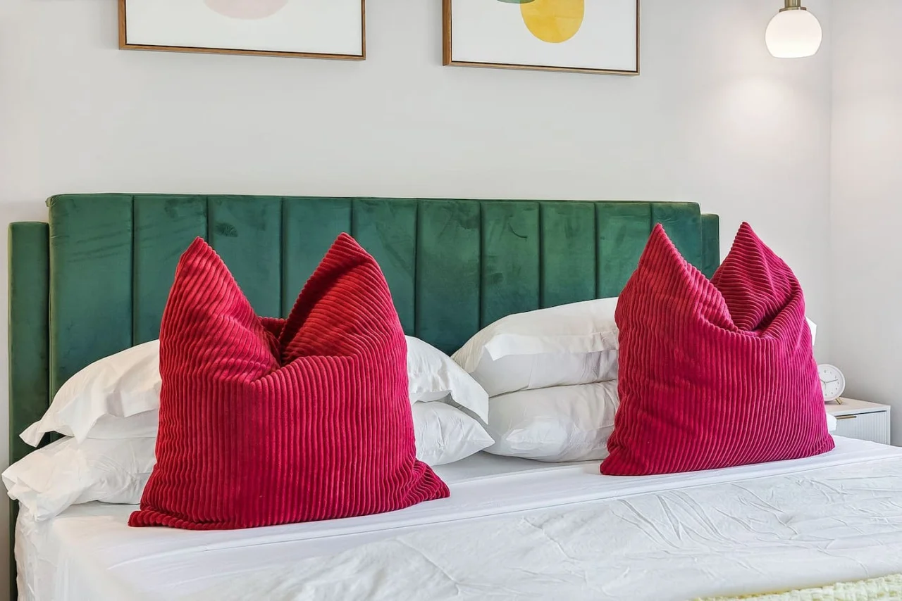 As you enter the king bedroom, the sophisticated decor and plush bedding create a space where you can truly unwind.