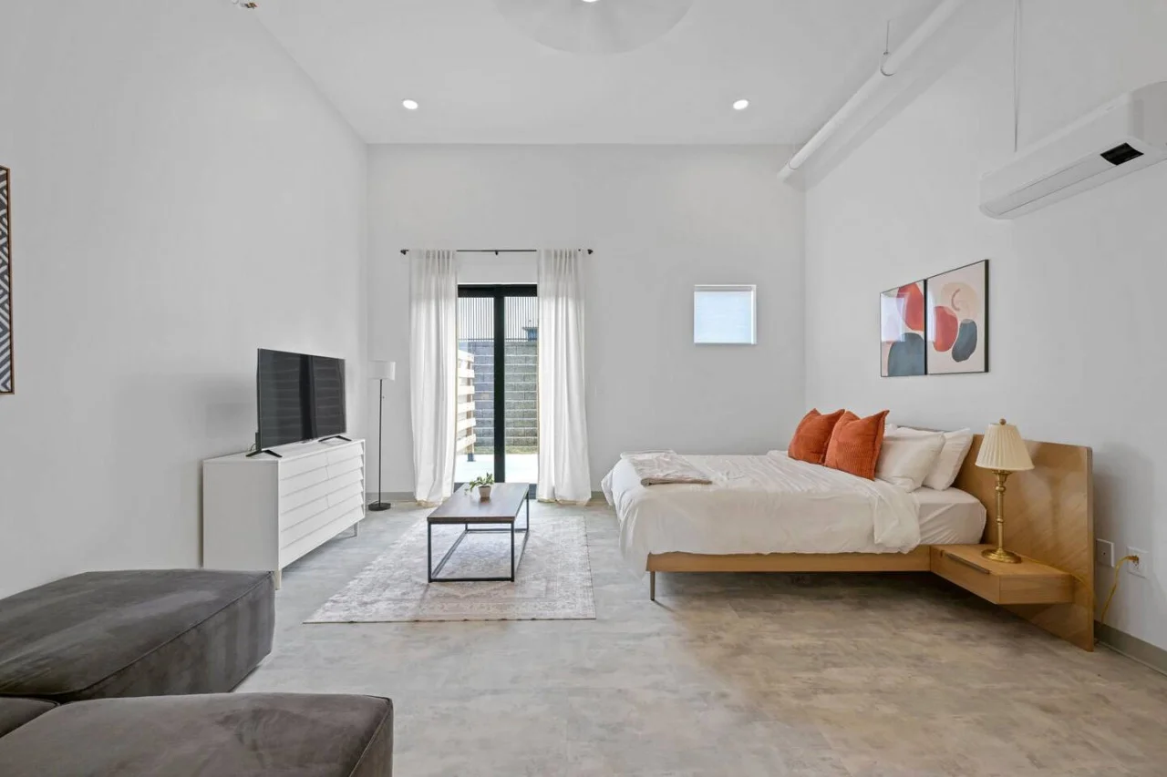 As you enter the bedroom, the sophisticated decor and plush bedding create a space where you can truly unwind.