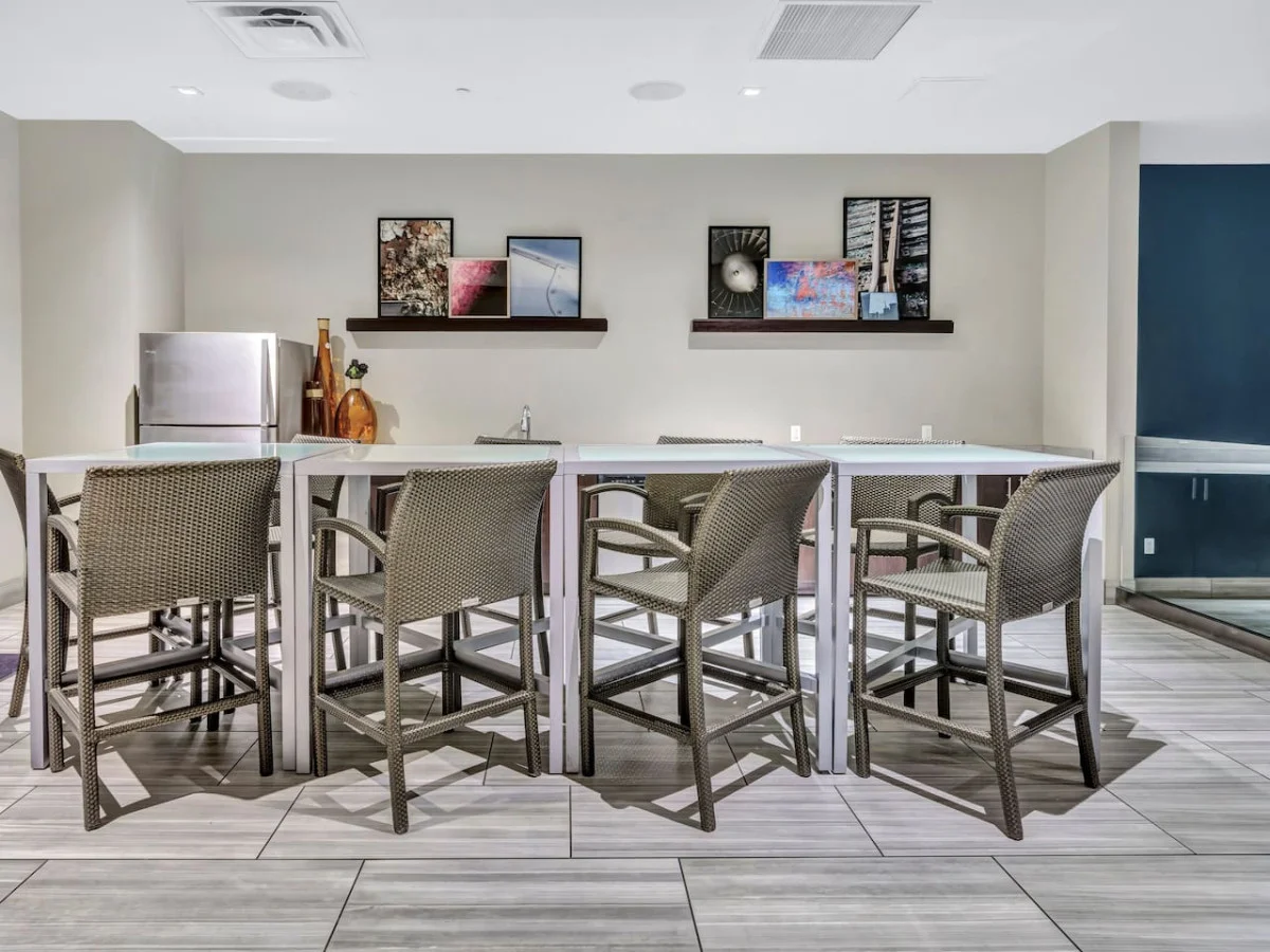 You can have entertainment in this stylish unique space!