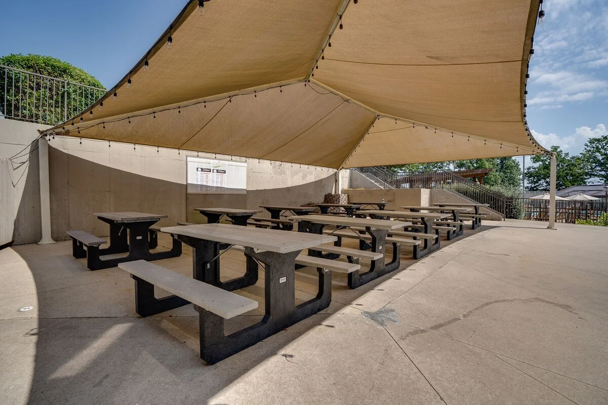 Outdoor seating for pool area