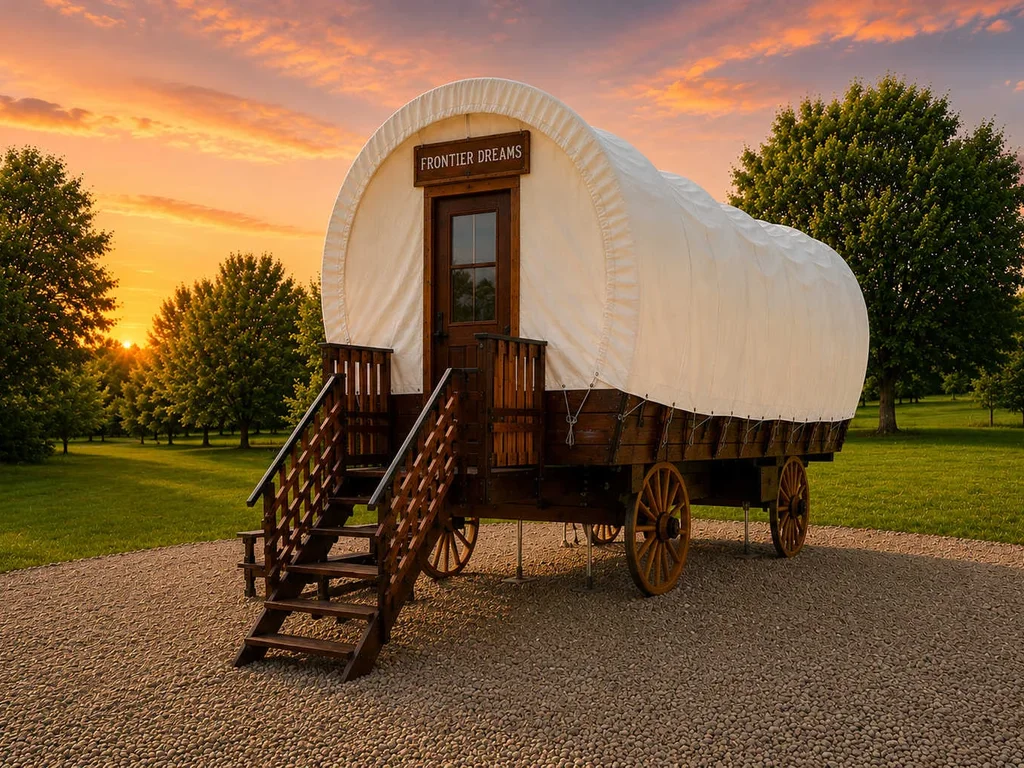 Glamping Wagon with Lake access + Golf carts