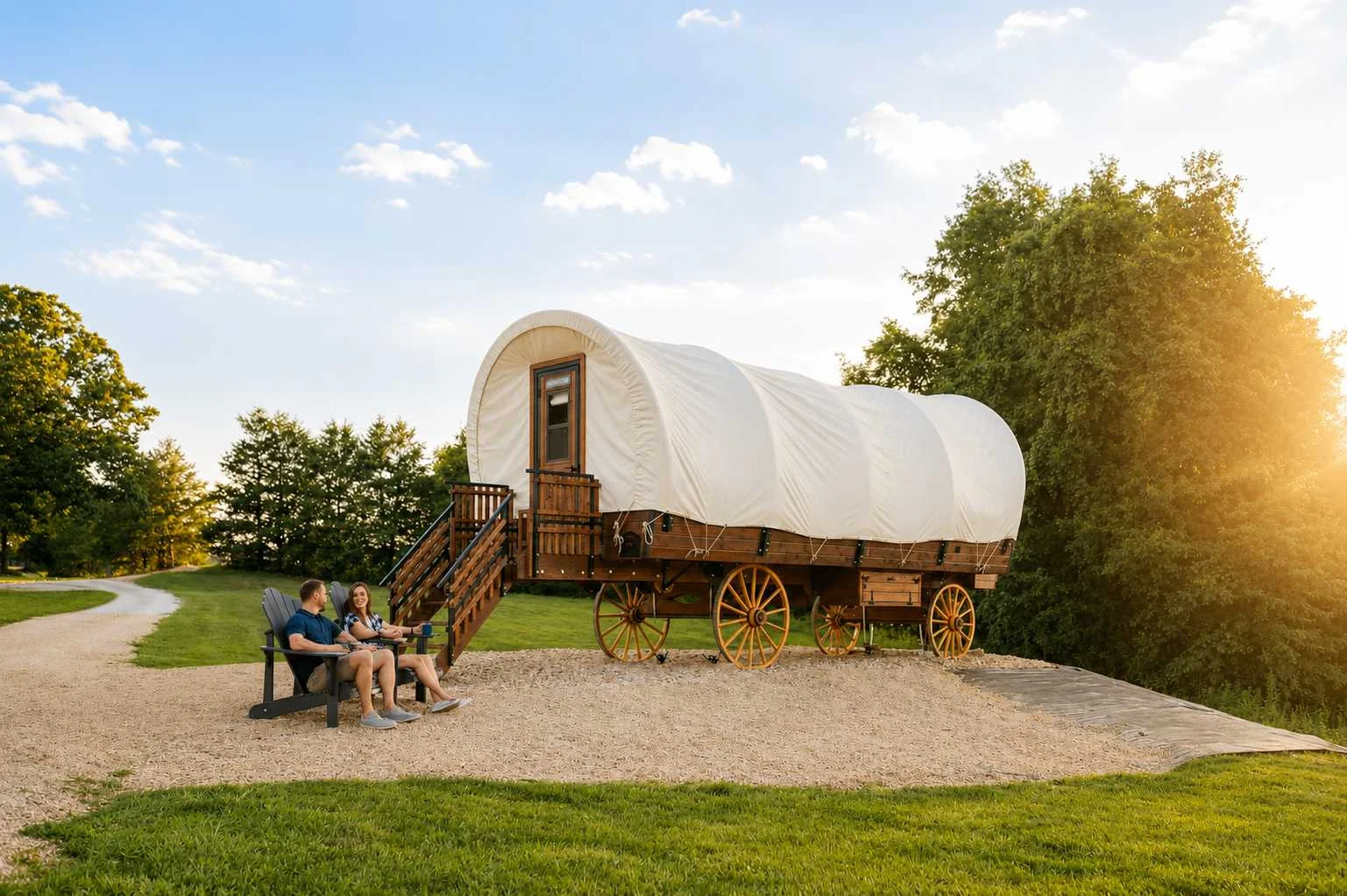 Cozy Couples Wagon | Lake Access + King bed