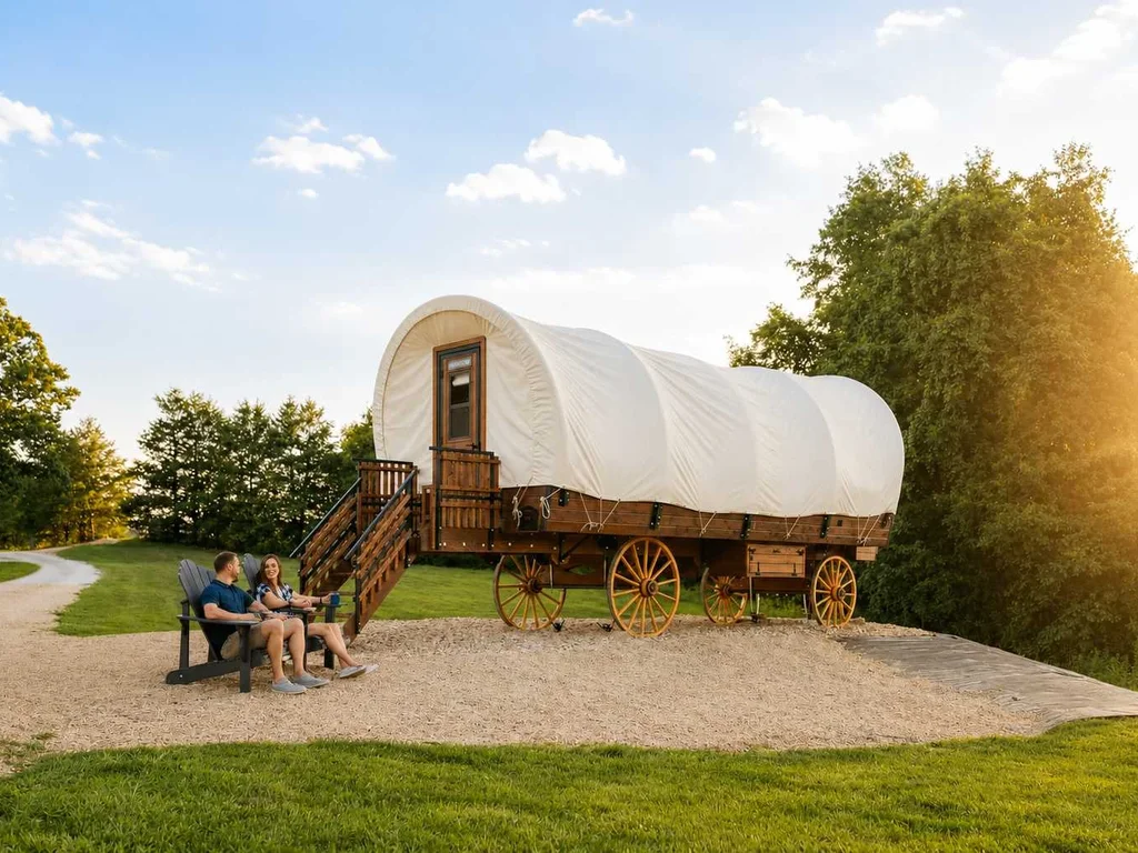 Cozy Couples Wagon | Lake Access + King bed