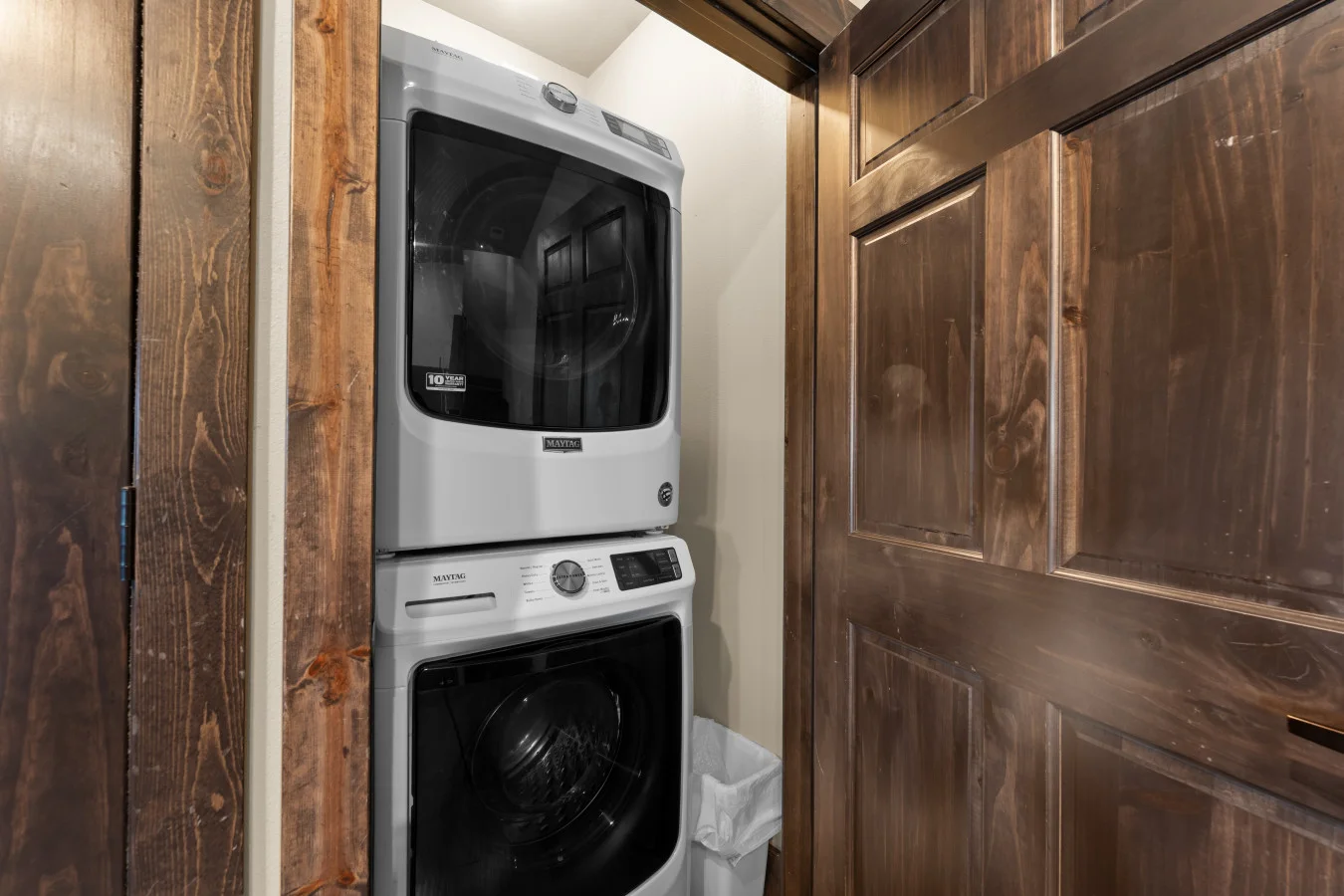 Two laundry areas, upstairs and down — perfect for large groups and longer stays.