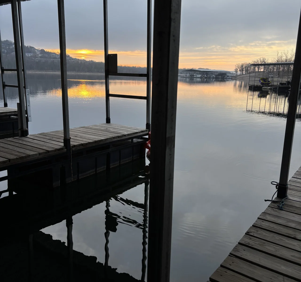 Dedicated boat slip on Table Rock Lake—wake up to glassy water and unforgettable sunrises.