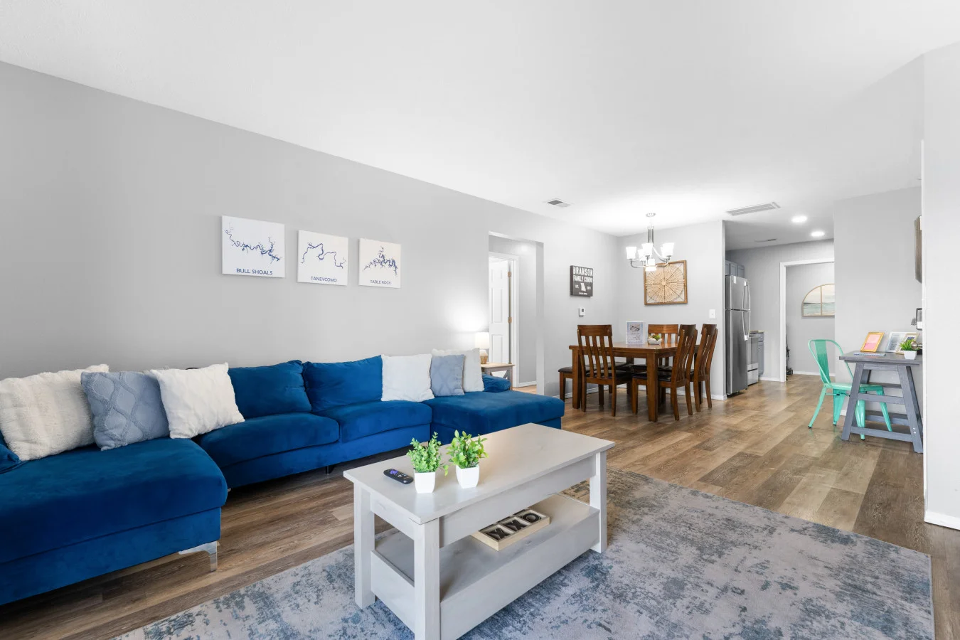 Plush seating and a bright, airy layout make this space perfect for family downtime. Whether sharing coffee or relaxing after adventuring, you’ll love the tranquil, 'away-from-it-all' atmosphere of our quiet community