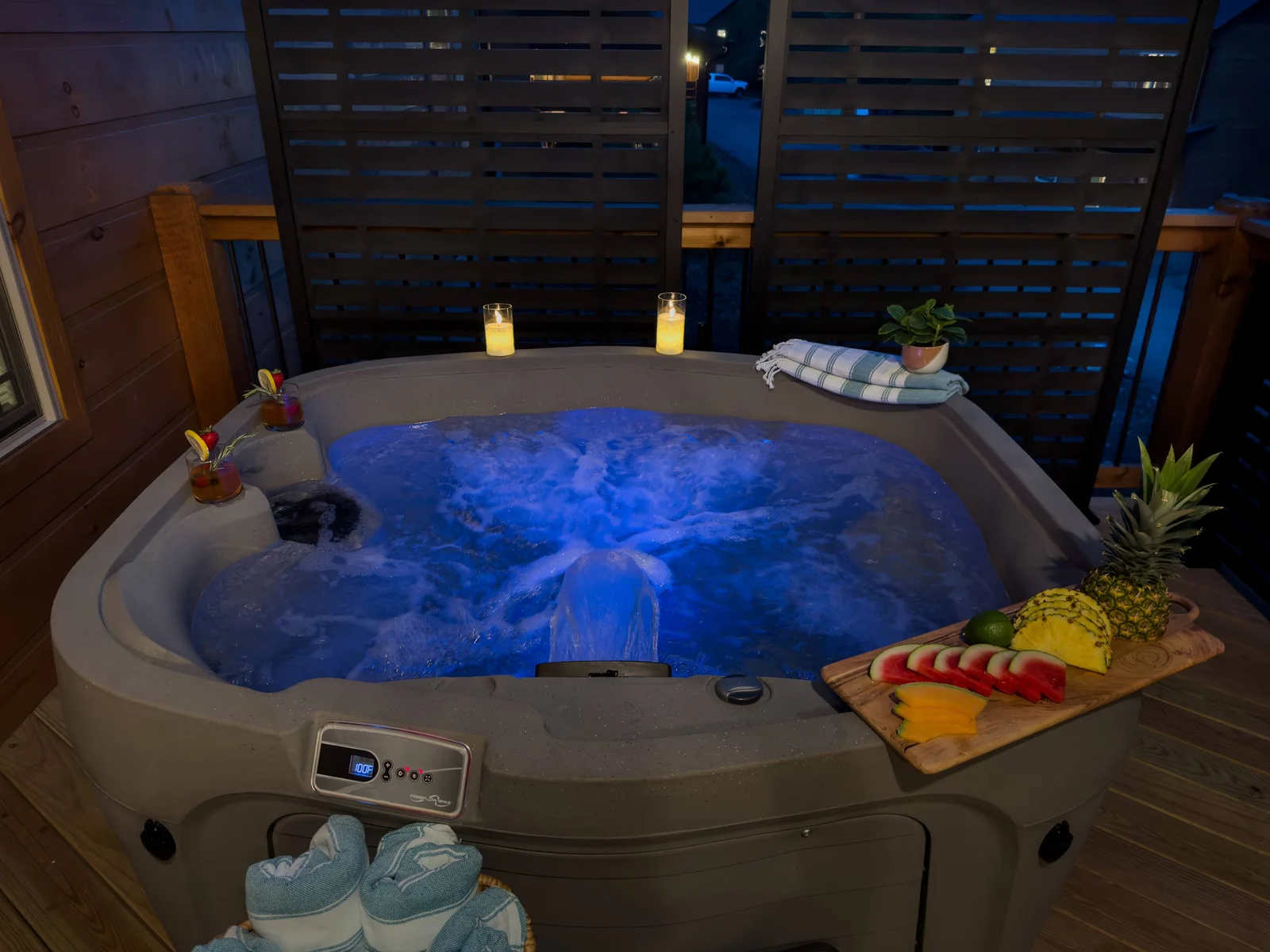 After a day of adventure, slip into the soothing warmth of the hot tub and let the bubbles melt your cares away.