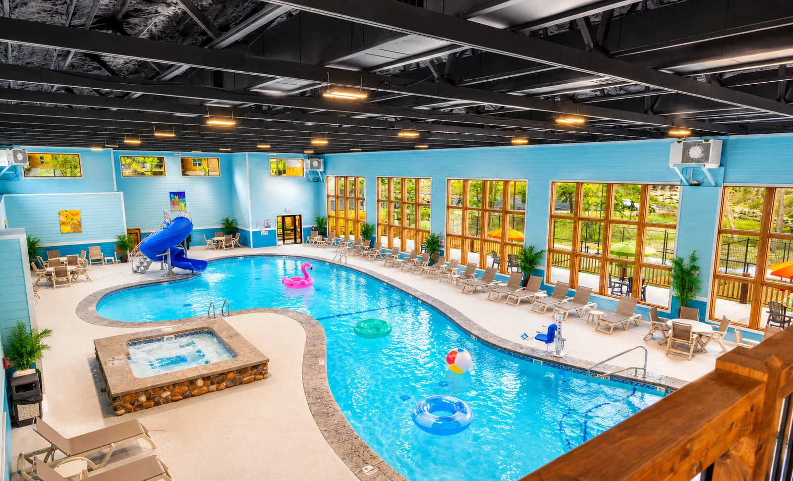 Indoor aquatics center open year round