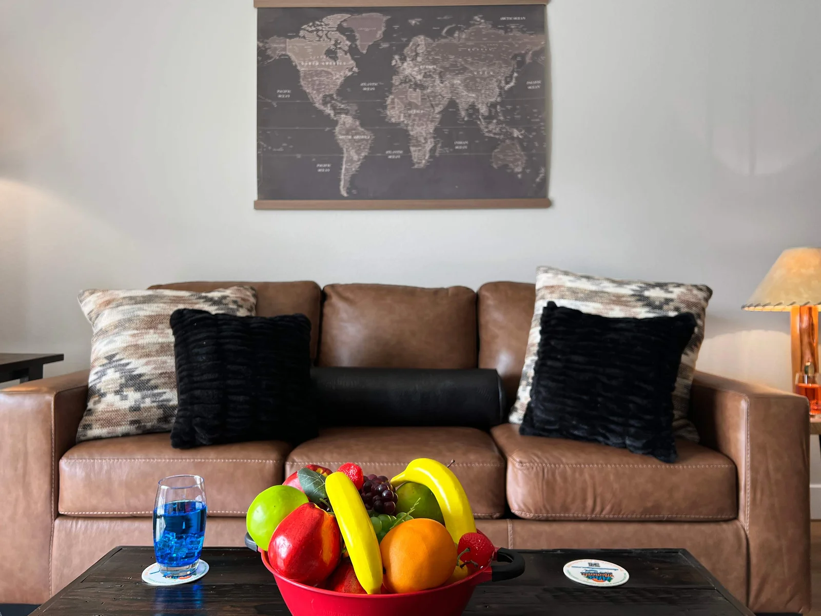 Comfortable leather furnishings