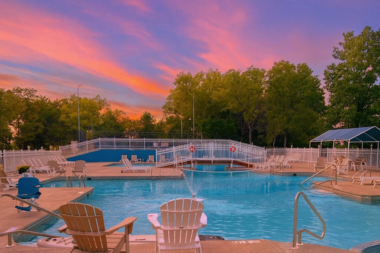 Outdoor swimming pool open seasonally from Labor Day to Memorial Day