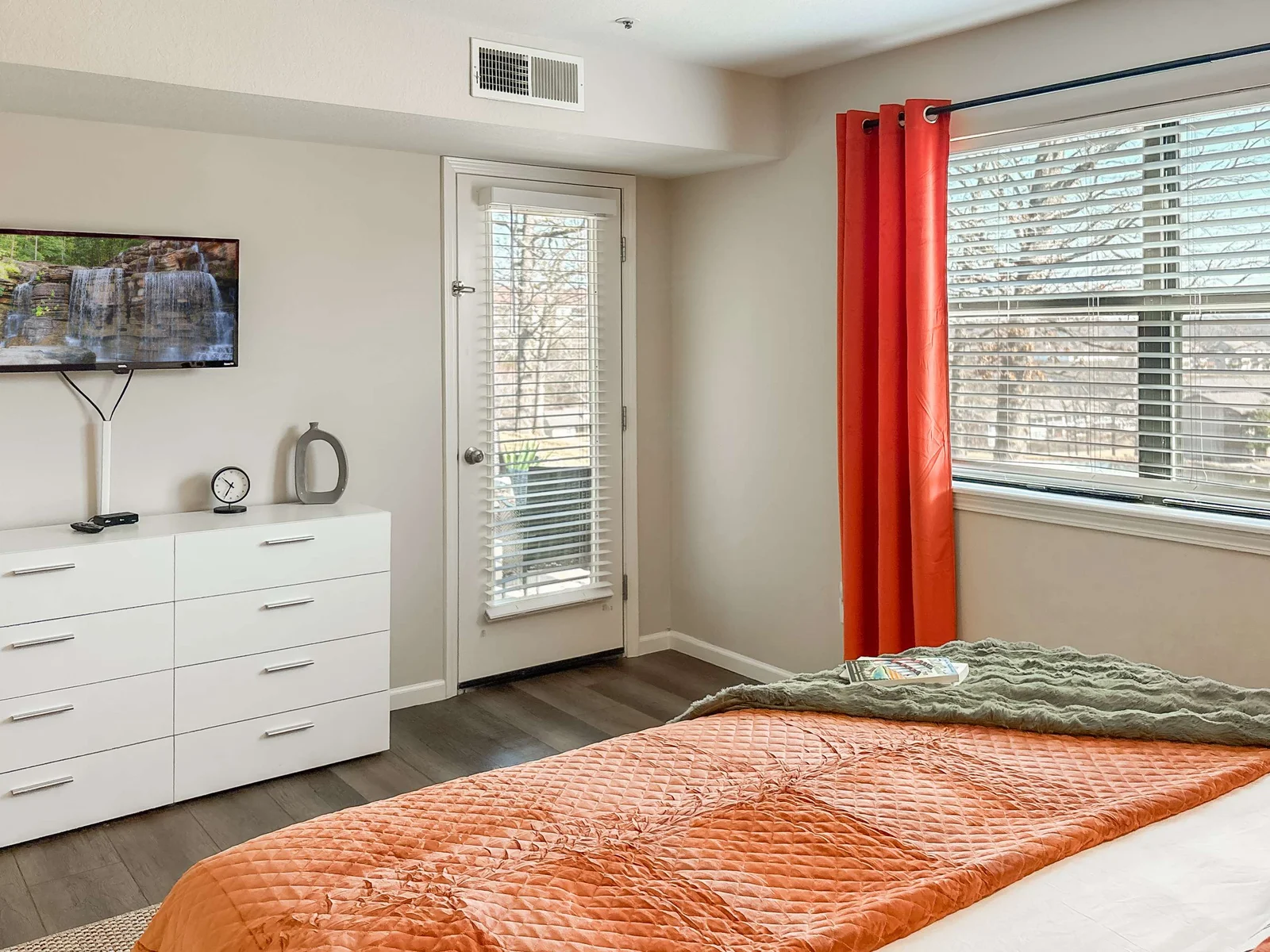 The Sunset Suite has private access to the patio.