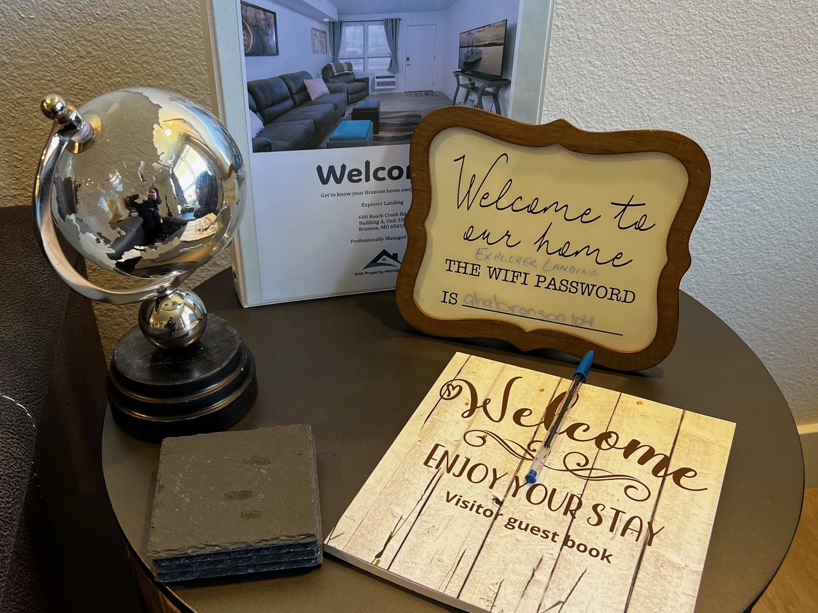 Great wifi and guest book for you to sign