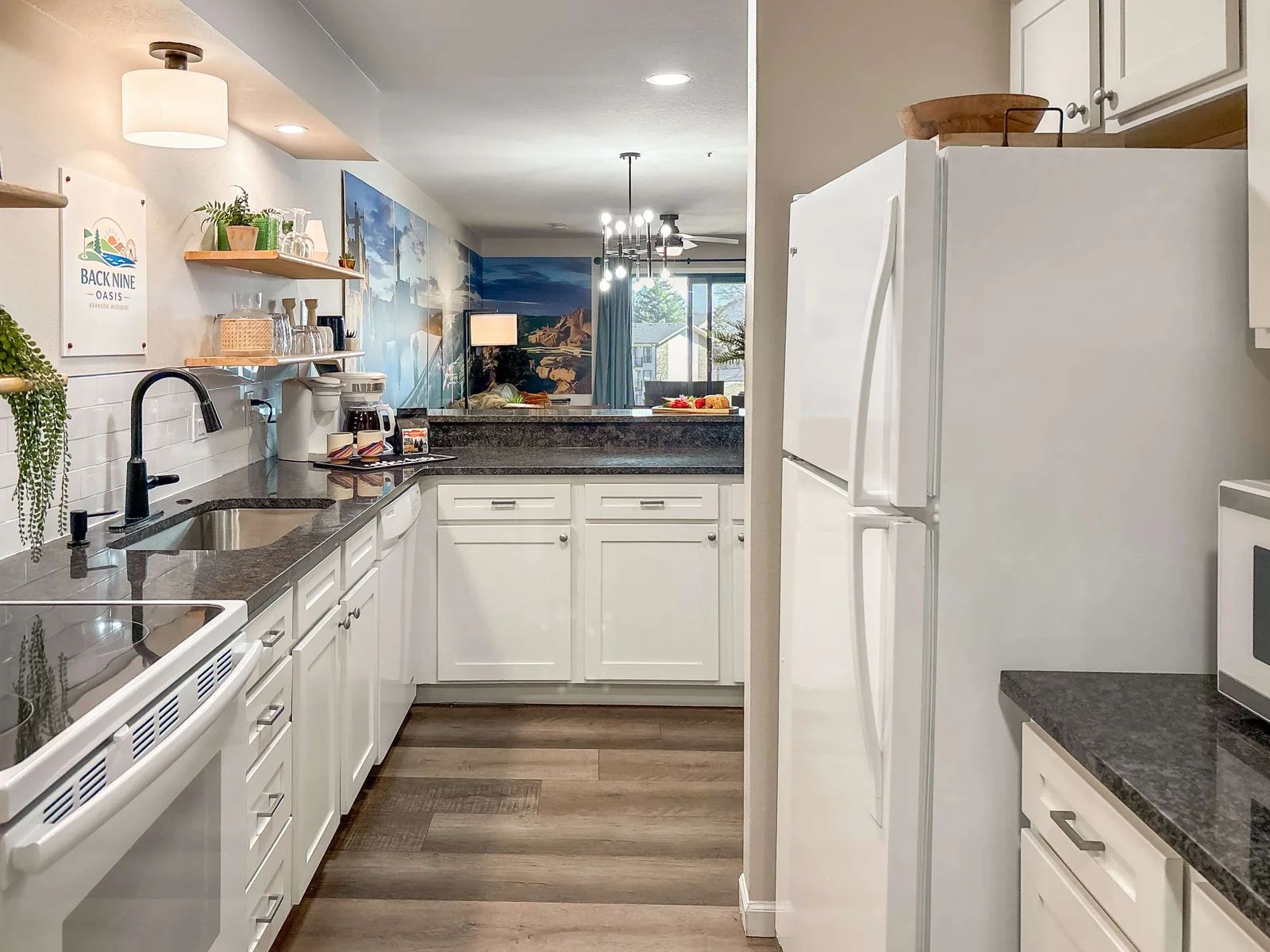 The kitchen is fully stocked.
