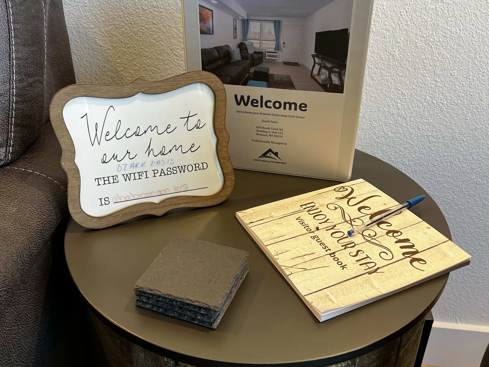 Great wifi and guest book for you to sign