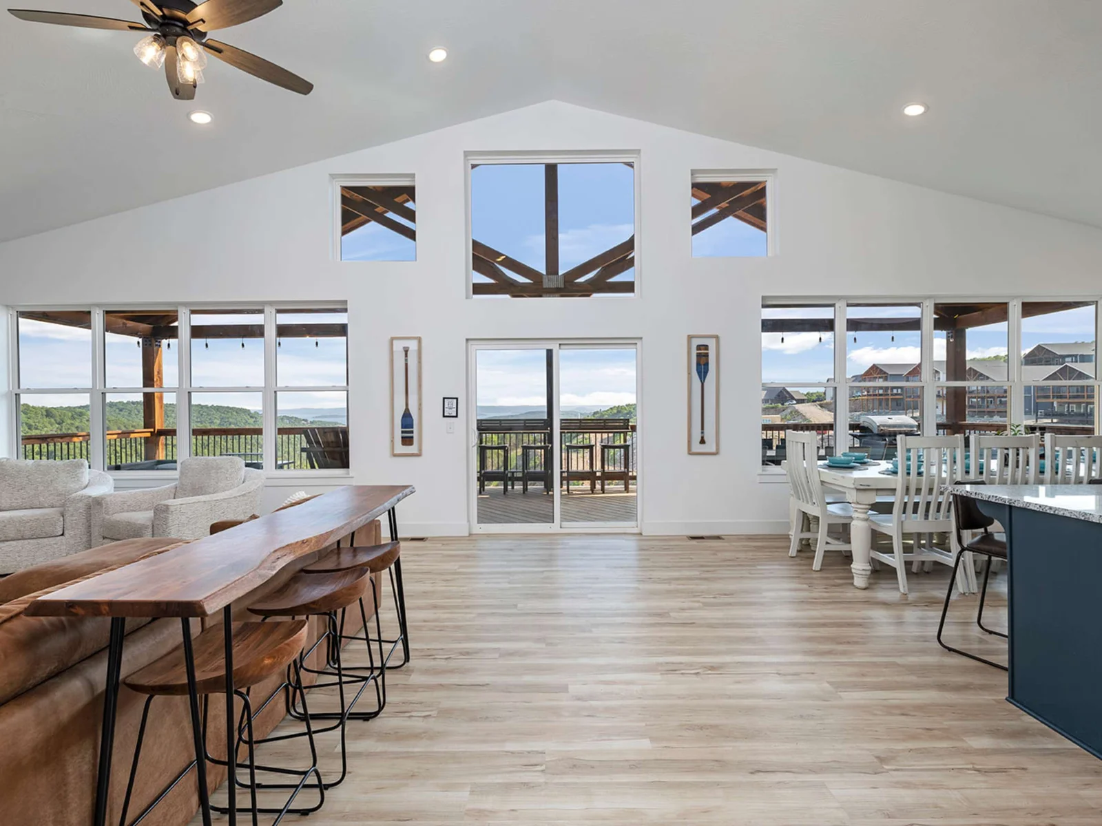 Expansive view as you walk into the main level gathering space